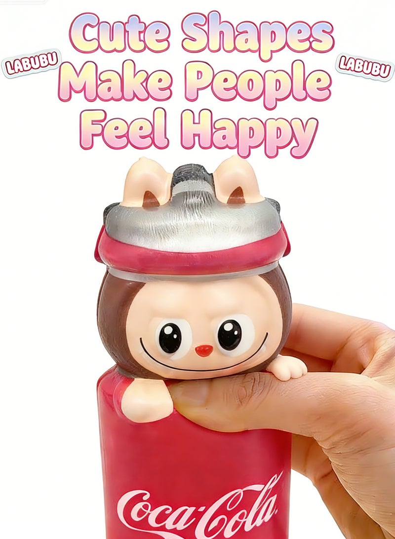 LABUBU B patten Squishy Toys, Novelty Decompress Toys, Squeeze Stress Ball Pinch Cute Sensory Toys for Relieving Fidget Rising Character Shaped Novelty Things Birthdays Cosplay Party Opp Packaging Gift Decorations - Image 1